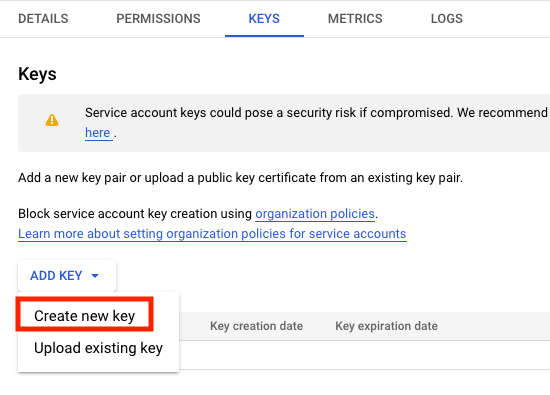 fcm-3：創(chuàng)建新密鑰